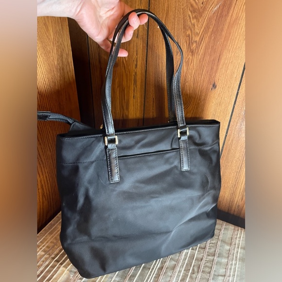 Michael Kors Black Polyester Morgan MD Zippered Tote; Fair Used Condition - Picture 2 of 14